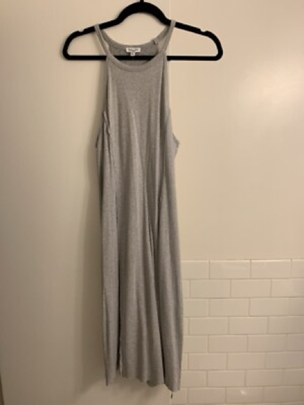 Splendid Light Gray Sleeveless Bodycon Maxi Dress